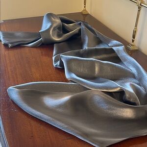 Silver Satin Evening Wrap